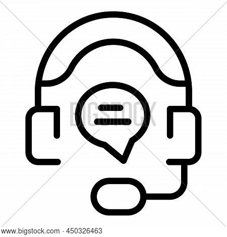Offer Support Icon Outline Vector. Online Custom. Store Support
