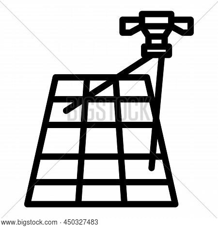 Satellite Loaction Icon Outline Vector. Pin Route. Place Map