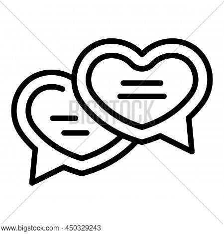 Wedding Chat Icon Outline Vector. Event Service. Party Buffet
