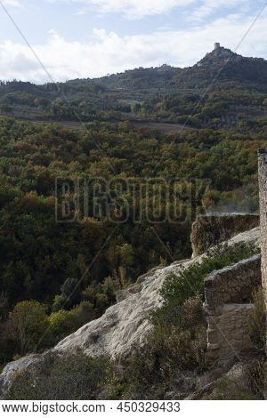 Ancient Hot Thermal Springs And Pool In Nature Park Dei Mulini, Bagno Vignoni, Tuscany, Italy
