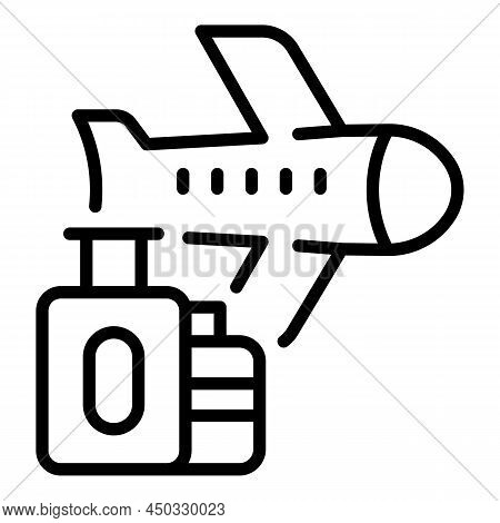 Wedding Air Travel Icon Outline Vector. Event Service. Delivery Buffet