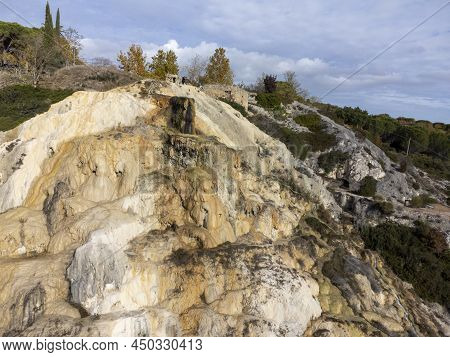 Free Hot Thermal Springs And Pool In Nature Park Dei Mulini, Bagno Vignoni, Tuscany, Italy
