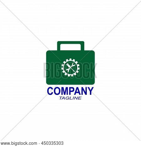 Mechanic Logo Icon Flat Vector Design Concept Graphic