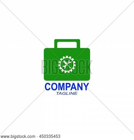 Mechanic Logo Icon Flat Vector Design Concept Graphic