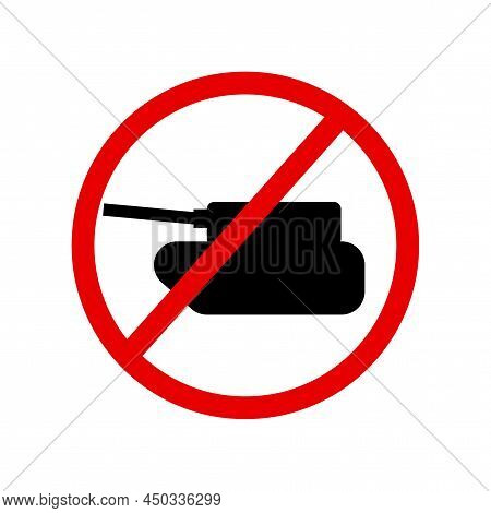 No Tanks For Concept Design. Peace Sign. Symbol Of Renunciation Of War. Vector Illustration. Stock I