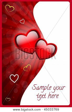 Abstract Valentines Day background with hearts