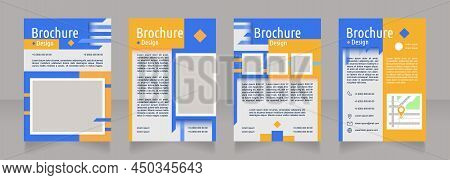 Improving Brand Vision Blank Brochure Design. Template Set With Copy Space For Text. Premade Corpora
