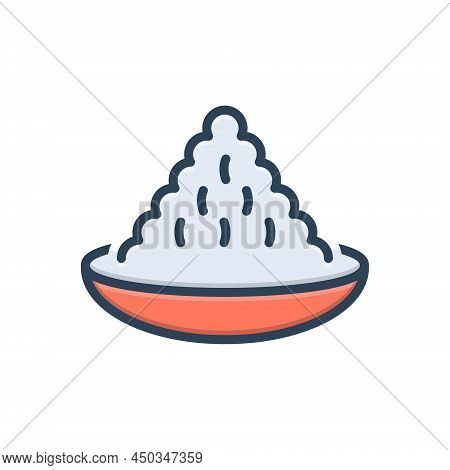 Color Illustration Icon For Yeast Ferment Flour Food Fermentation Bakery Granulated