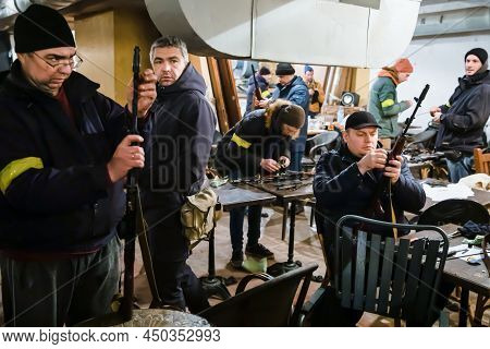 War Of Russia Against Ukraine. Kyiv Territorial Defense.
