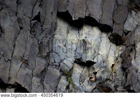 Basalt Column On Hegyestu On The Balaton-highland, Hungary. Perfect For Background.