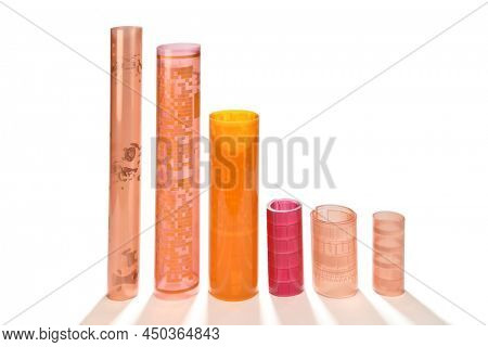 Flexo printing plate isolated on white background 