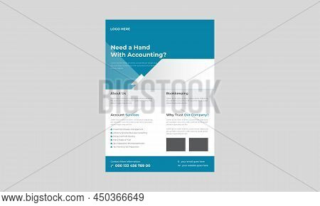 Accounting And Bookkeeping Fleyr Design, Investment Flyer Template, Finance Banking Poster Leaflet T
