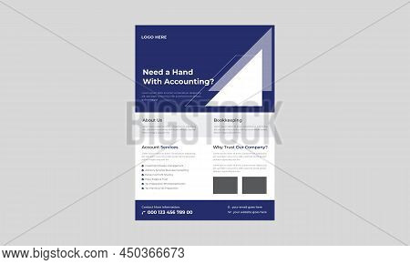 Accounting And Bookkeeping Fleyr Design, Investment Flyer Template, Finance Banking Poster Leaflet T