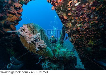 The Propeller Of The Hilma Hooker With Elke For Size Comparison