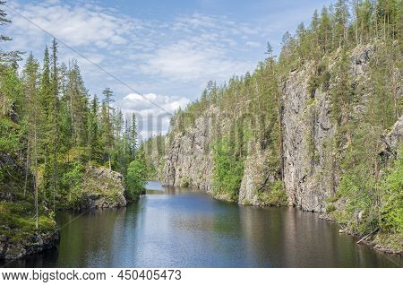 View Of The Canyon Lake Julma-olkky, Hossa National Park, Kuusamo, Finland