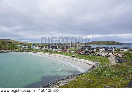 View Of The Fishing Village Bugoynes (pykeija), Varangerfjord, Norway