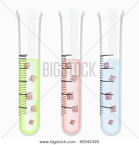 Abbildung von a wissenschaftliche freie Icon-Teilchen im Test-Glas