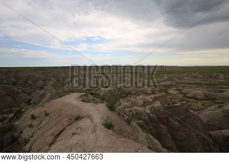 Badlands National Park Southwest Of South Dakota, United States. High Quality Photo