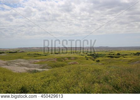 Badlands National Park Southwest Of South Dakota, United States. High Quality Photo