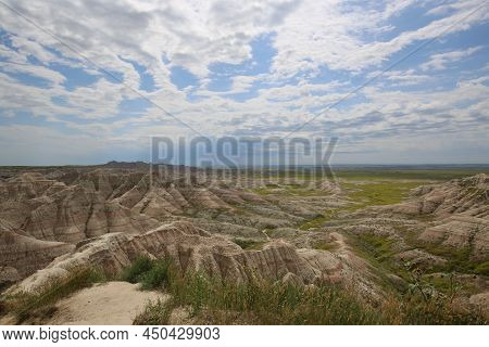 Badlands National Park Southwest Of South Dakota, United States. High Quality Photo