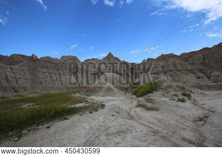 Badlands National Park Southwest Of South Dakota, United States. High Quality Photo