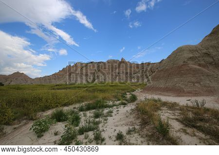 Badlands National Park Southwest Of South Dakota, United States. High Quality Photo