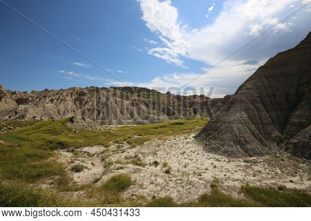Badlands National Park Southwest Of South Dakota, United States. High Quality Photo