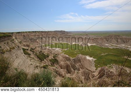 Badlands National Park Southwest Of South Dakota, United States. High Quality Photo