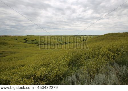 Badlands National Park Southwest Of South Dakota, United States. High Quality Photo