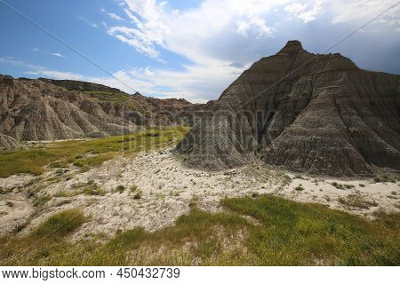 Badlands National Park Southwest Of South Dakota, United States. High Quality Photo