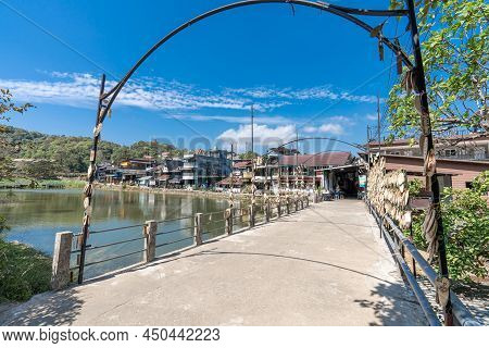 Kanchanaburi Thailand-jan 16,2022 : E-tong Village Thong Pha Phum District Market And Walking Street