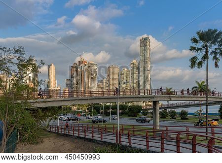 View Of Skyline And Waterfront At Panama Bay, Panama City