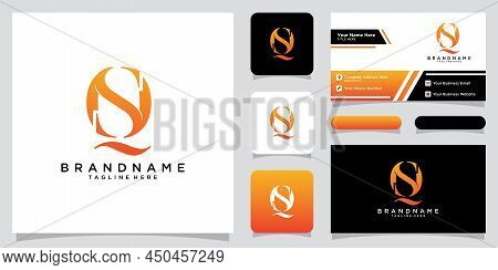 Alphabet Letters Initials Monogram Logo Qs, Qs Initial, Qs Letter With Business Card Design
