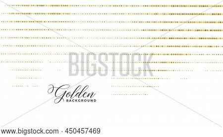 Golden Circle Dots Glitter Lines Pattern Background