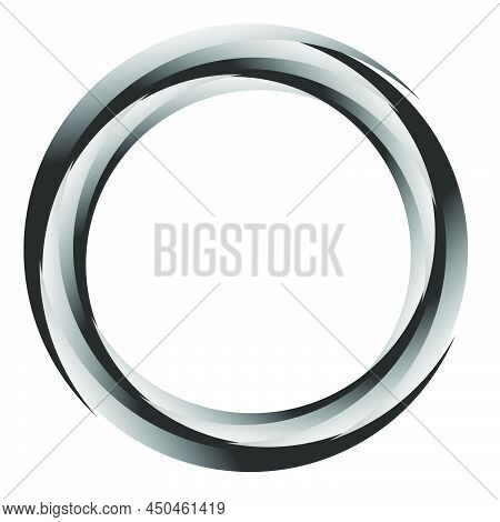 Spiral, Swirl And Twirl, Whirl Element. Whirlpool, Whirlwind Segmented Concentric Circles, Rings Des