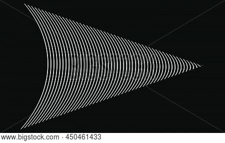 Bent Abstract Curved Lines, Stripes Element