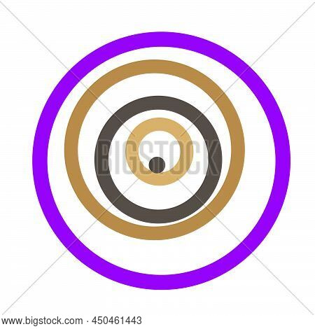 Colorful Random Circles Abstract Radial Geometric Element
