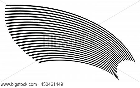 Bent Abstract Curved Lines, Stripes Element