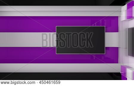 Lilac Studio. Lilac. Backdrop. News Studio. The Perfect Backdrop For Any Green Screen Or Chroma Key