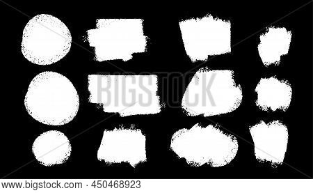 Collection Of White Grunge Tetures Vector Illustration