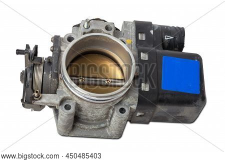 Car Part Engine Throttle Valve Opened By The Gas Pedal To Supply More Air To The Engine. Spare Parts
