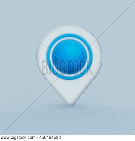 Location Pin Frosted Glass Glassmorphism Transparency 3d Illustration