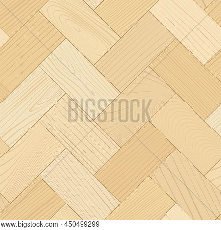 Wooden Parquet, Seamless Herringbone Pattern. Hardwood Light Zigzag Laminate Floor. Wood Grain Textu