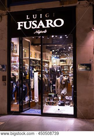 Luigi Fusaro Store In Bari Italy - Bari, Italy - October 31, 2021