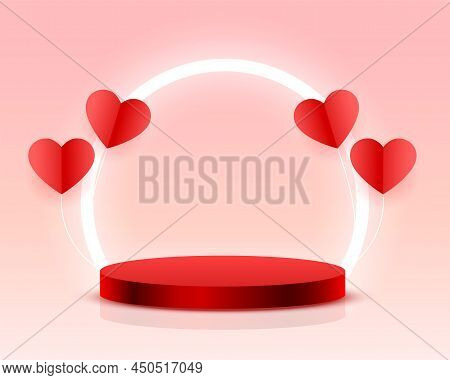Podium For Product Display Valentines Day Poster