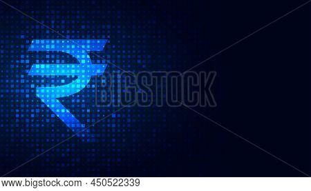 Digital Rupee Concept Technology Background Vector Illustration