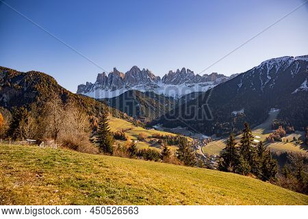 Beautiful St Magdalena At Villnoess Valley In South Tyrol - Travel Photography
