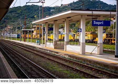 Railway Station Of Sapri At The Italian West Coast - Sapri, Italy Europe - October 31, 2021