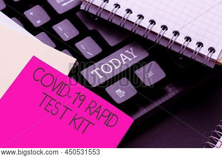 Inspiration Showing Sign Rapid Test Kit. Business Idea Emergency Medical Diagnostic Equipment That D