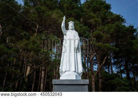 Glen Of Aherlow, Tipperary, Ireland - Feb 21 2022: Iconic Christ The King Statue On 21 Feb 2022 At G